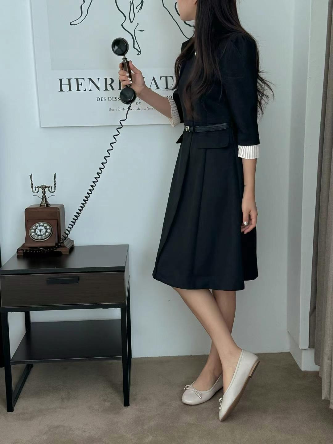 ANDBYL韓國直郵㊣東大門實拍女裝新款熱賣推薦連衣裙含腰帶ANDBYL連衣裙
