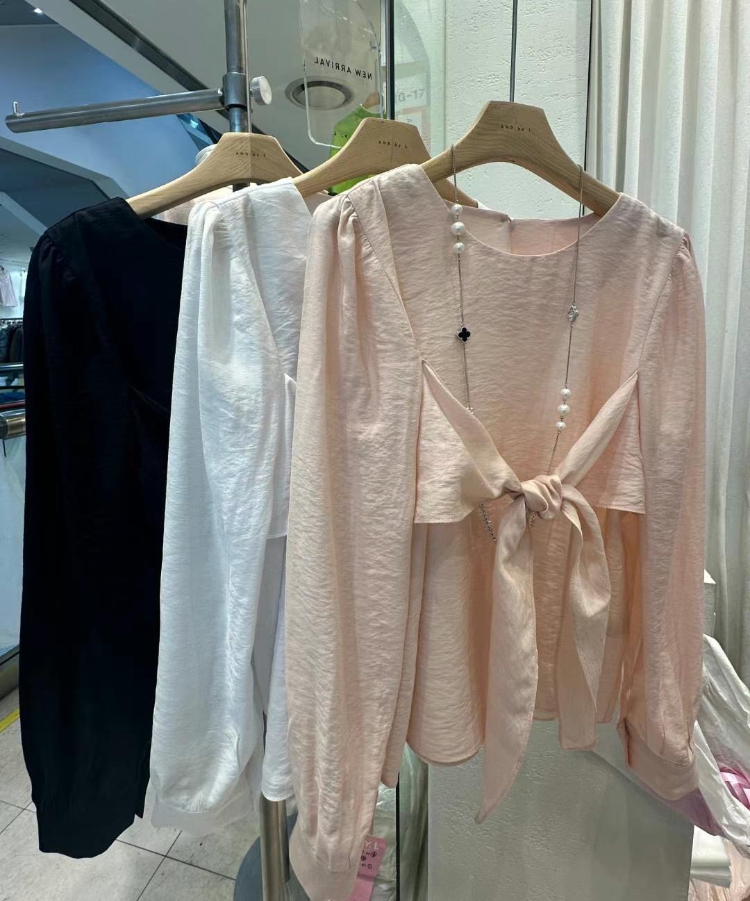 ANDBYL韓國㊣直郵東大門代購女裝新品25春夏職業襯衫蕾絲衫ANDBYL襯衫/蕾絲衫圖色2左二色