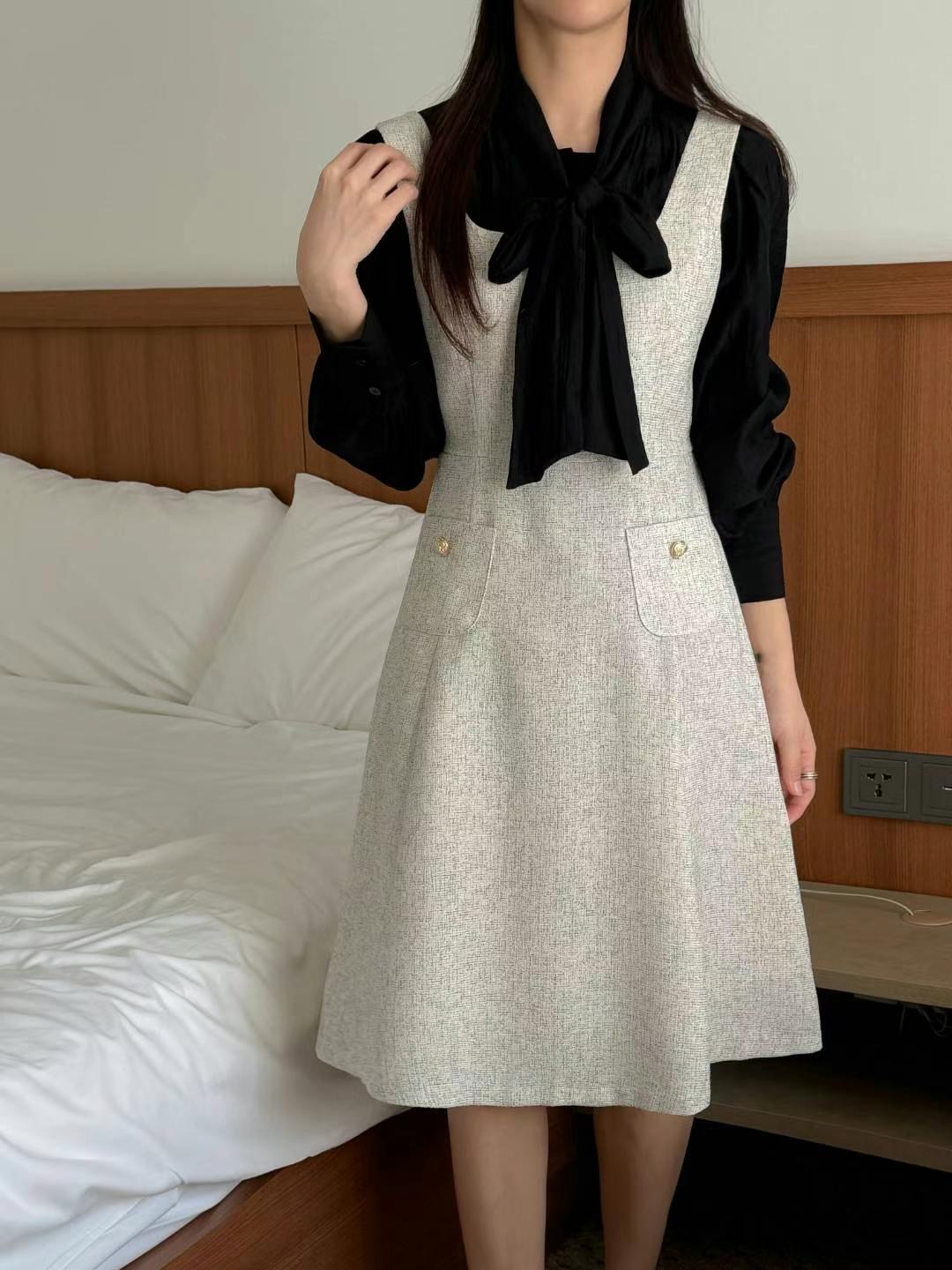ANDBYL韓國直郵㊣女裝新款25春夏推薦時尚職業連衣裙不含內搭ANDBYL連衣裙
