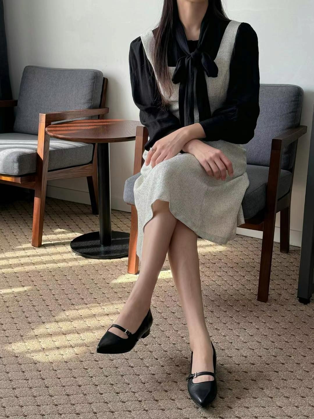 ANDBYL韓國直郵㊣女裝新款25春夏推薦時尚職業連衣裙不含內搭ANDBYL連衣裙