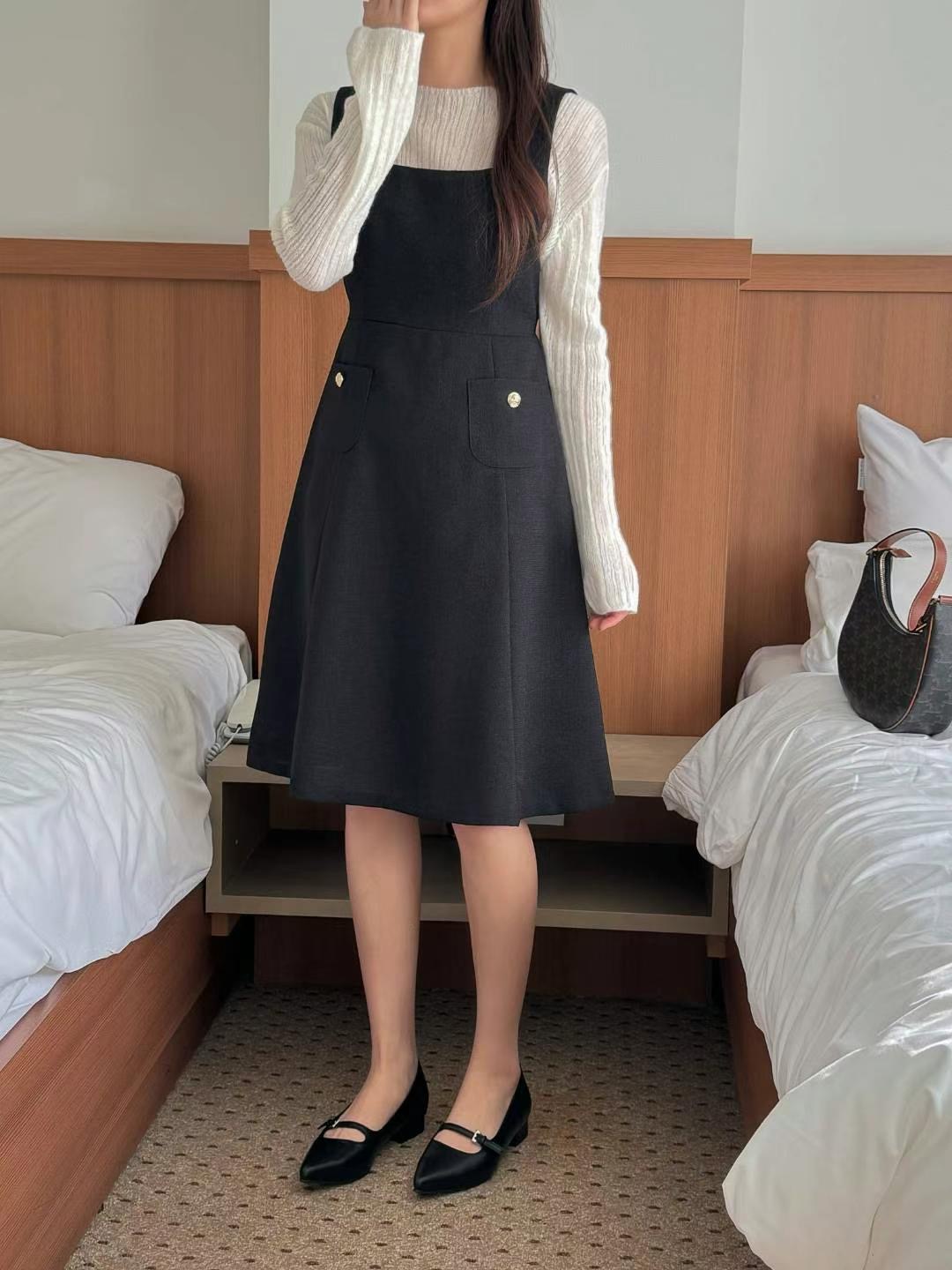 ANDBYL韓國直郵㊣女裝新款25春夏推薦時尚職業連衣裙不含內搭ANDBYL連衣裙
