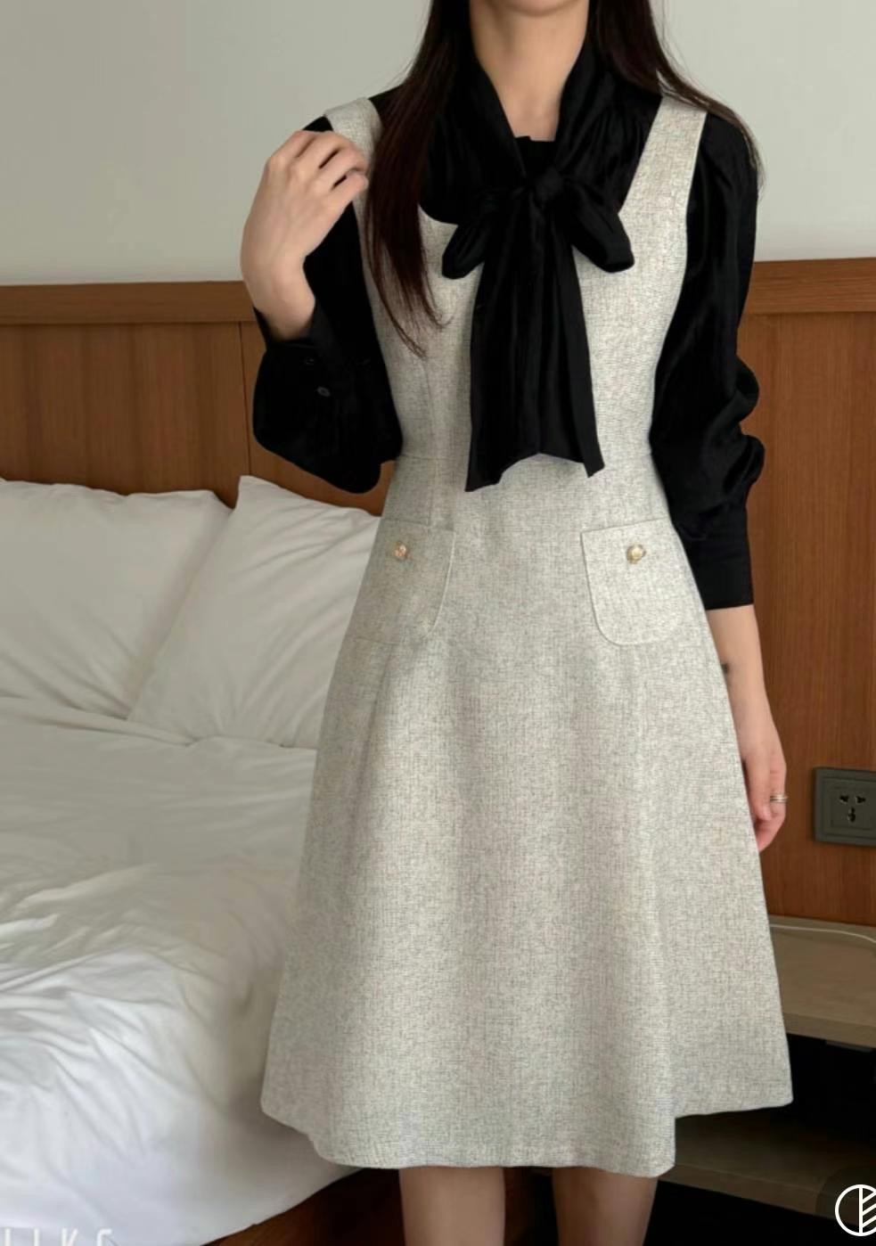 ANDBYL韓國直郵㊣女裝新款25春夏推薦時尚職業連衣裙不含內搭ANDBYL連衣裙圖色1