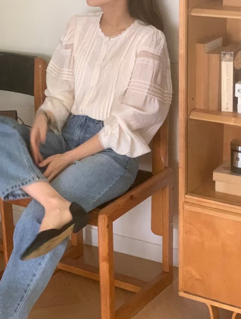 MELMEONT韓國直郵女士新品推薦時尚真品人氣職業襯衫蕾絲衫MELMEONT襯衫/蕾絲衫