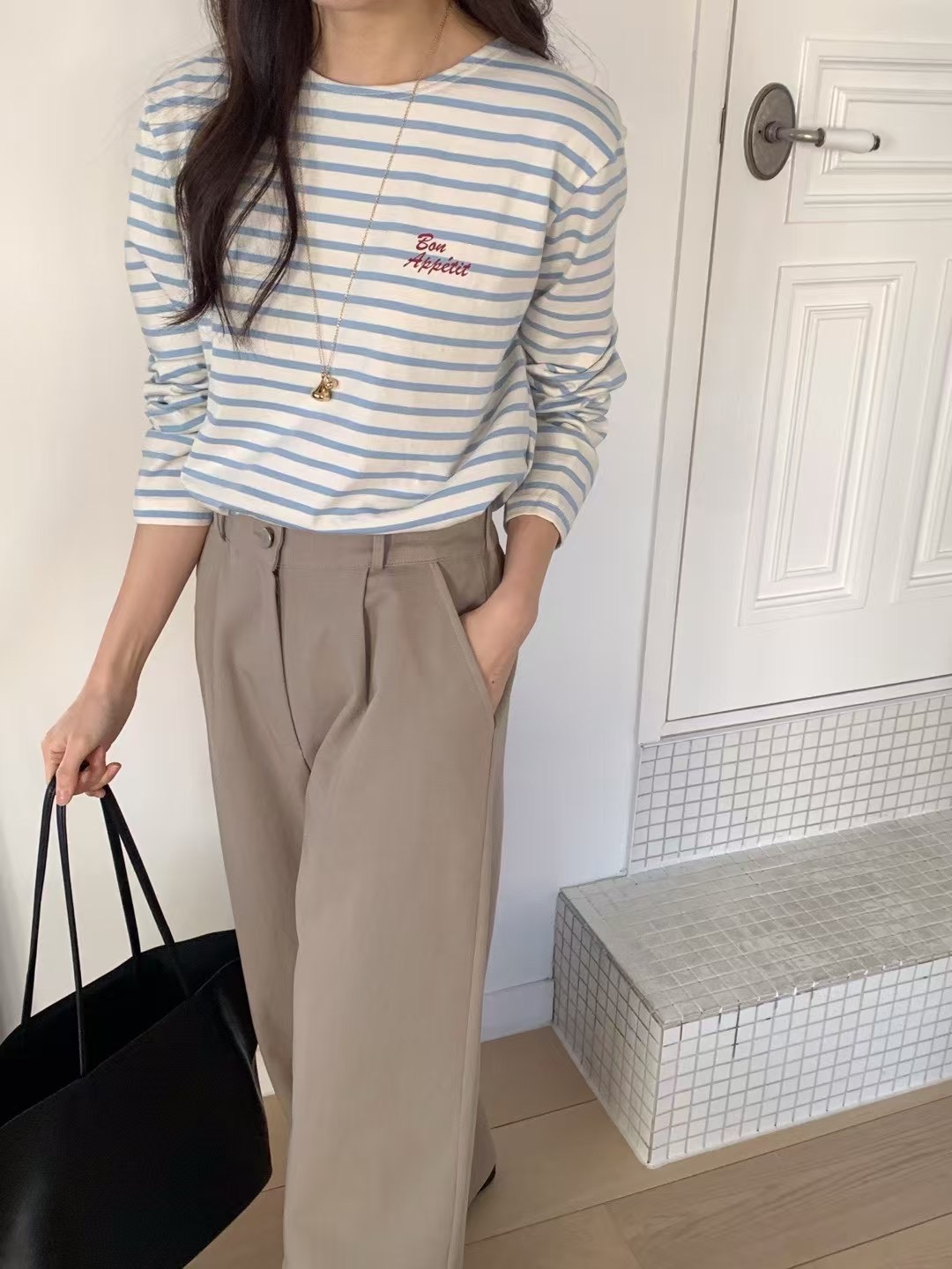 MELMEONT東大門直郵女士新款熱賣休閑職業25春夏人氣長袖T恤MELMEONT長袖T恤圖色2