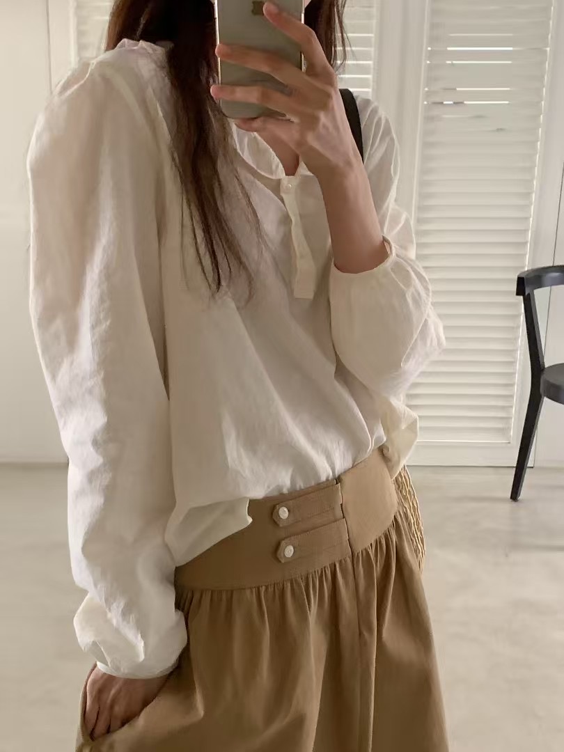 MELMEONT韓國代購女裝新款25春夏真品休閑職業熱賣襯衫蕾絲衫MELMEONT襯衫/蕾絲衫圖色2