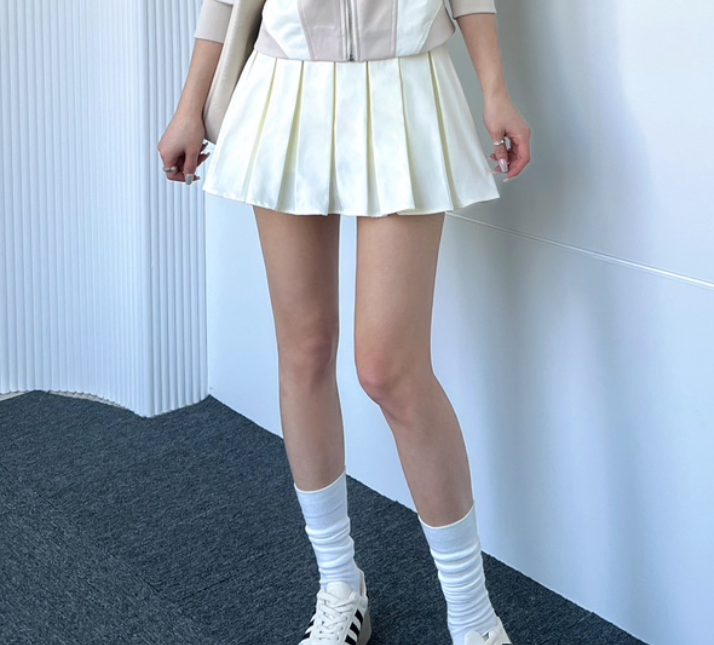 CLOTH韓國直郵㊣女裝新款推薦25春夏熱賣時尚人氣休閑短裙百褶CLOTH短裙圖色1