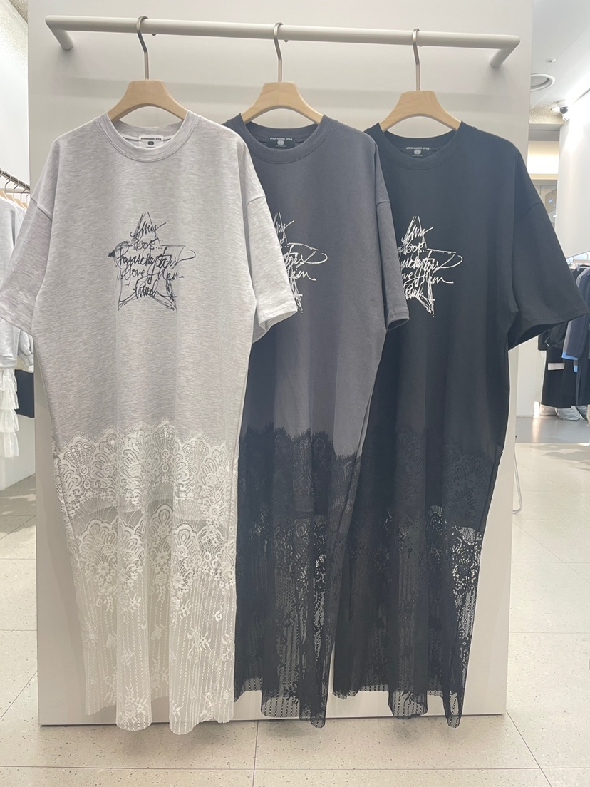 NYLON直郵韓國代購㊣女裝新品推薦25春夏人氣時尚連衣裙蕾絲NYLON連衣裙