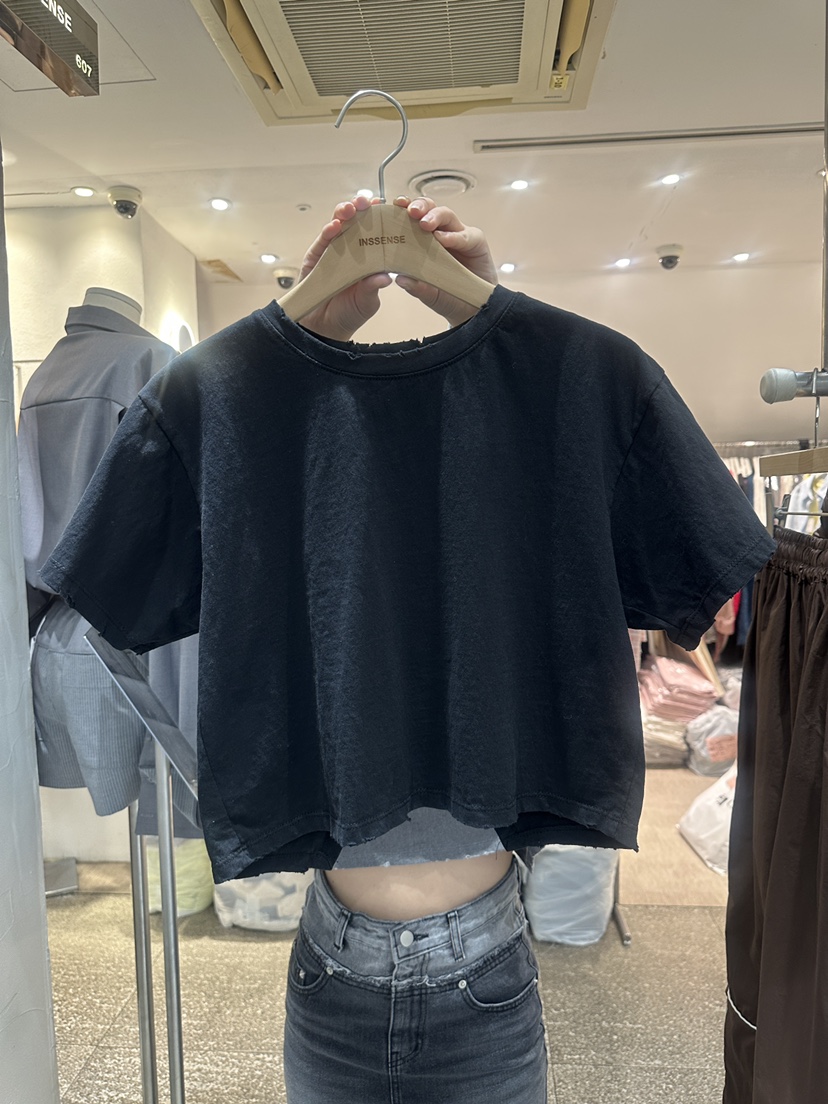 INSSENSE-A直郵韓國代購㊣女裝新品熱賣人氣職業推薦T恤短款INSSENSE-AT恤圖色2
