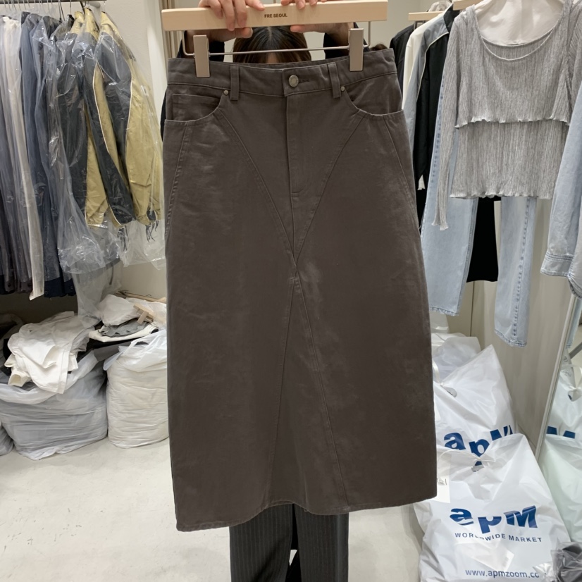 FRE韓國直郵㊣東大門實拍女裝新品人氣25春夏休閑半身裙中短裙FRE半身裙/中短裙圖色2