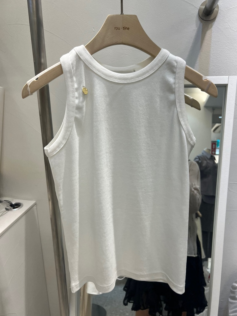ROU.TINE韓國直郵㊣東大門實拍女裝新品時尚推薦休閑吊帶背心ROU.TINE吊帶/背心圖色1