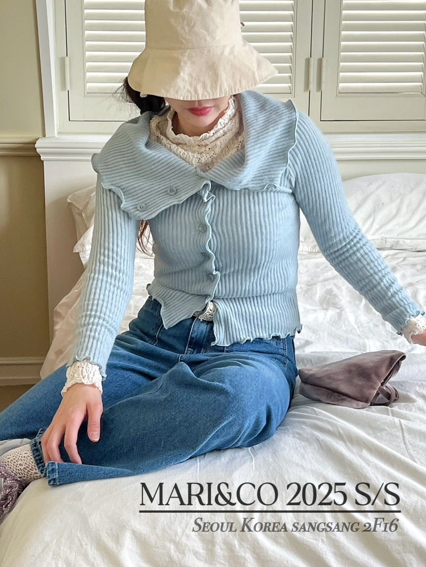 MARI CO韓國直郵㊣東大門實拍女裝新款推薦時尚針織衫開衫MARI CO針織衫
