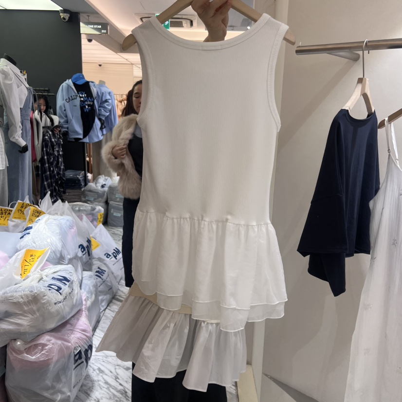 FRILL韓國直郵㊣女裝新品熱賣25春夏職業推薦時尚休閑連衣裙FRILL連衣裙