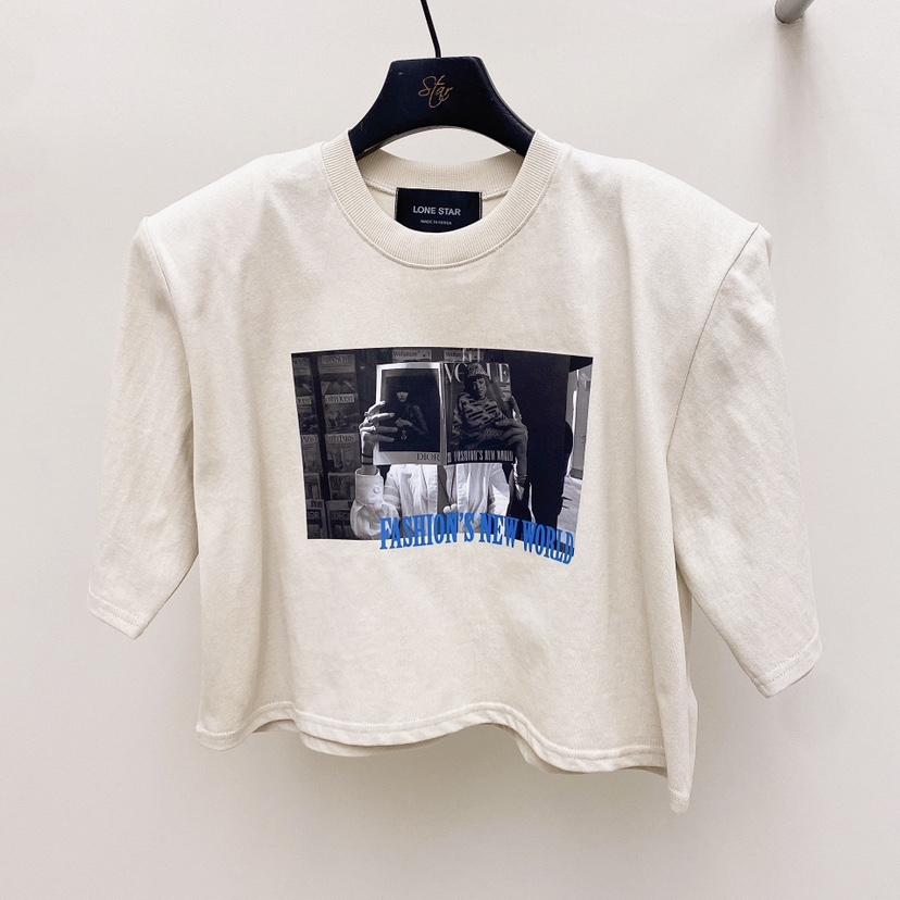 LONE STAR韓國㊣直郵東大門代購女裝新品25春夏推薦休閑T恤LONE START恤圖色2