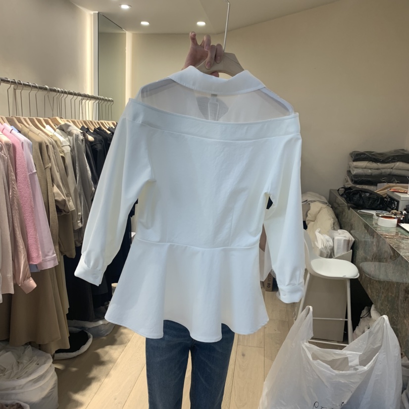 ARCHER韓國直郵㊣東大門實拍女裝新品休閑熱賣25春夏襯衫蕾絲衫ARCHER襯衫/蕾絲衫