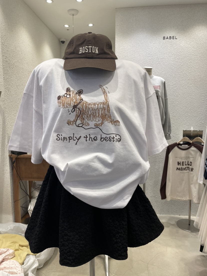 BABEL韓國直郵女裝新款熱賣真品職業推薦人氣休閑時尚25春夏T恤BABELT恤