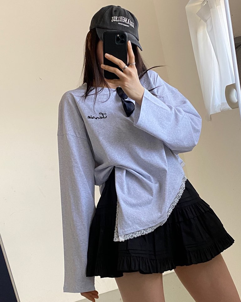 VENEFIT東大門直郵女士新品休閑熱賣時尚職業人氣真品長袖T恤VENEFIT/JENNIE長袖T恤圖色2