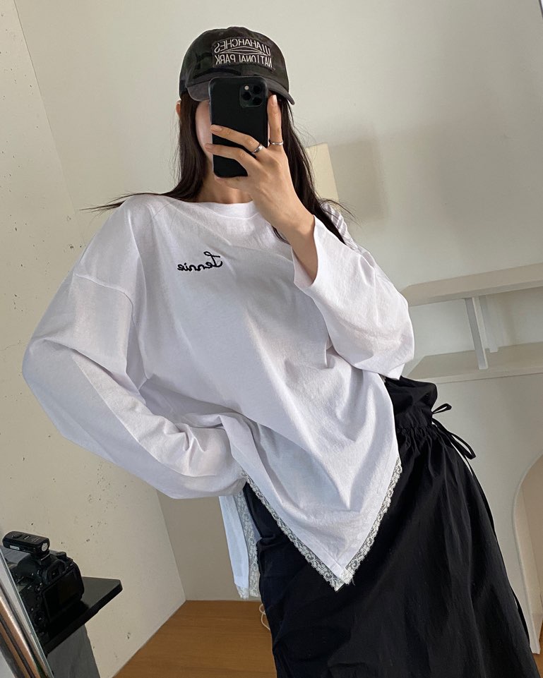 VENEFIT東大門直郵女士新品休閑熱賣時尚職業人氣真品長袖T恤VENEFIT/JENNIE長袖T恤圖色4