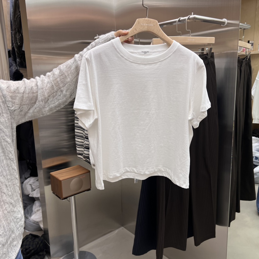 PLEASURE東大門直郵女士新品時尚真品熱賣職業25春夏休閑T恤PLEASURET恤
