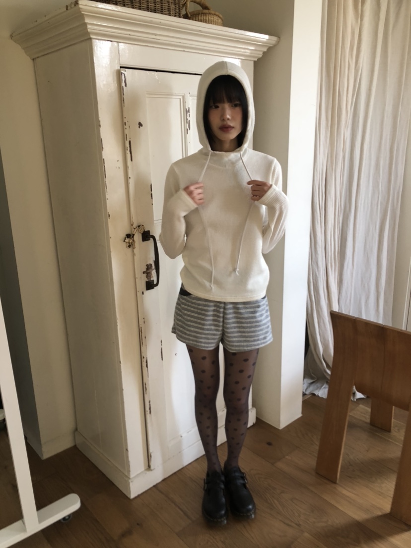 FLASH東大門實拍女士新款時尚休閑25春夏真品職業長袖T恤連帽FLASH長袖T恤