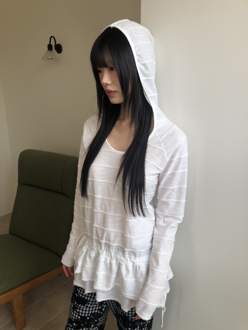 FLASH東大門代購女裝新款職業時尚人氣真品熱賣長袖T恤連帽FLASH長袖T恤