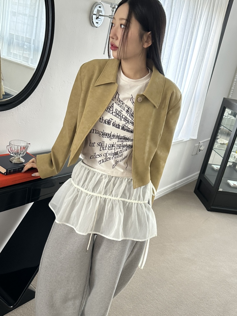 I MFACT韓國直郵女裝新款25春夏休閑熱賣真品職業短裙歐根紗I MFACT短裙