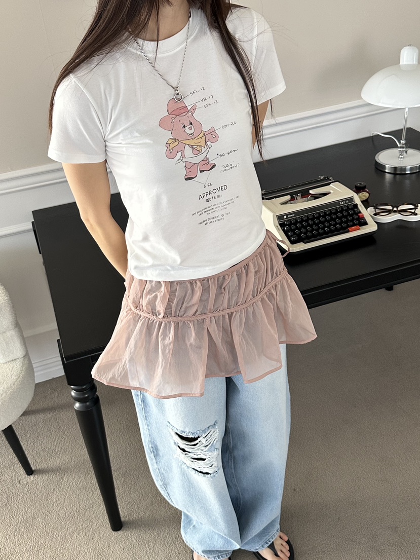 I MFACT韓國直郵女裝新款25春夏休閑熱賣真品職業短裙歐根紗I MFACT短裙圖色2