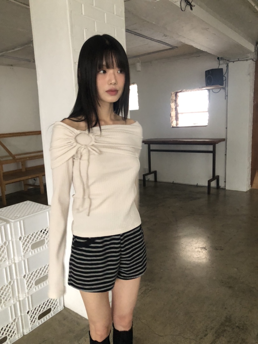 FLASH韓國直郵女士新品人氣職業真品休閑熱賣25春夏長袖T恤FLASH長袖T恤