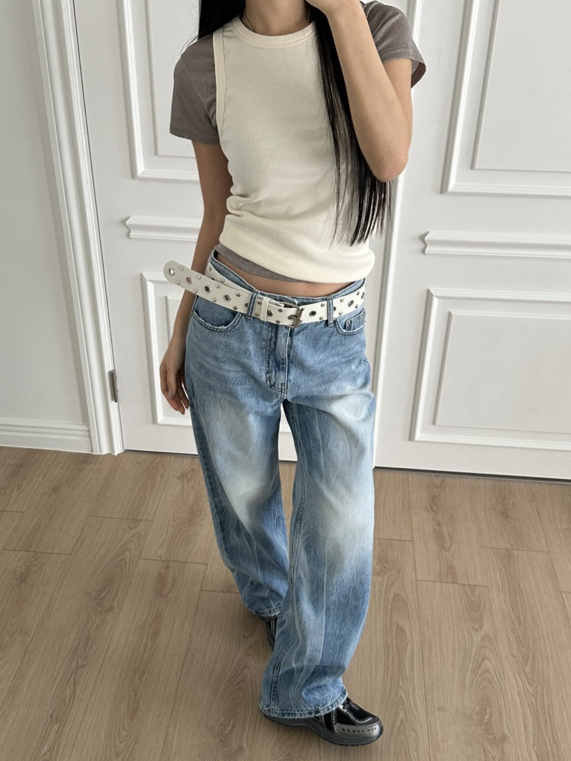 I MFACT東大門代購女裝新款人氣真品熱賣休閑推薦25春夏牛仔褲I MFACT牛仔褲圖色1