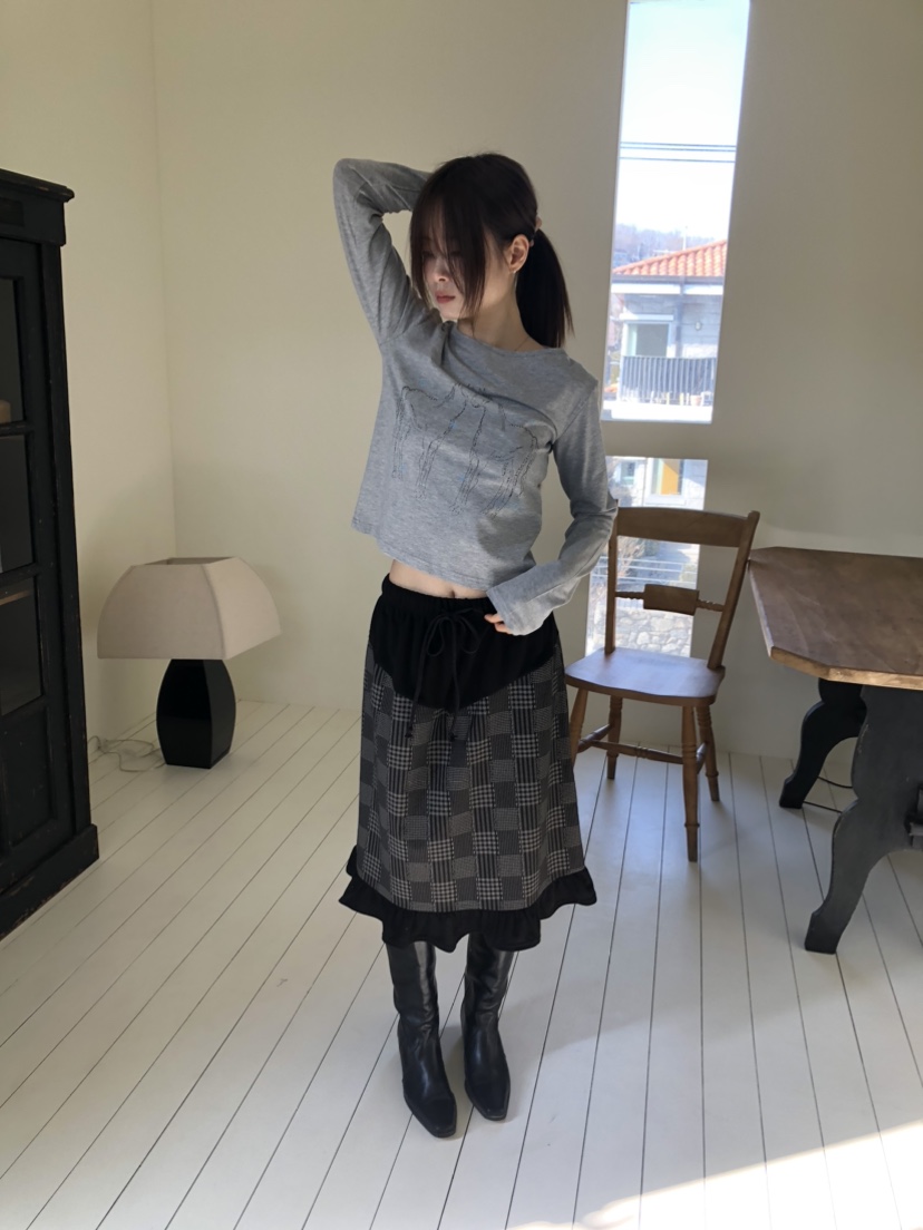 FLASH東大門實拍女裝新款推薦25春夏熱賣休閑時尚半身裙中短裙FLASH半身裙/中短裙