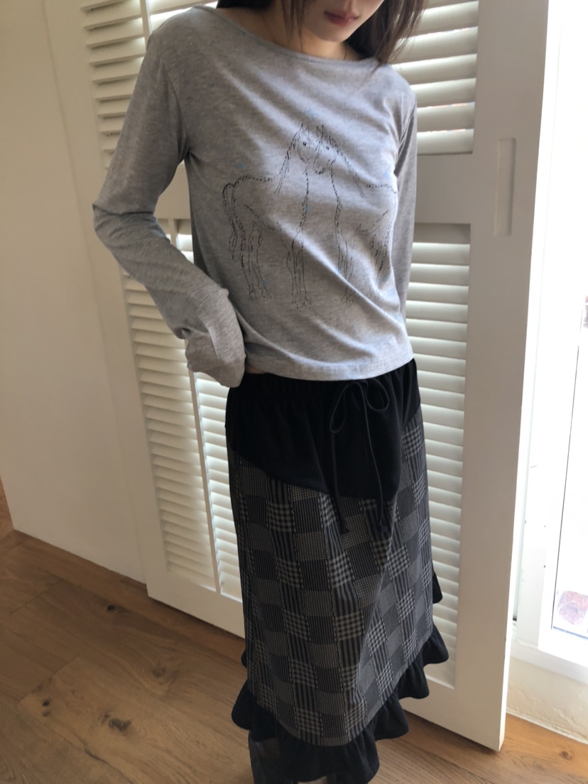 FLASH東大門實拍女裝新款推薦25春夏熱賣休閑時尚半身裙中短裙FLASH半身裙/中短裙