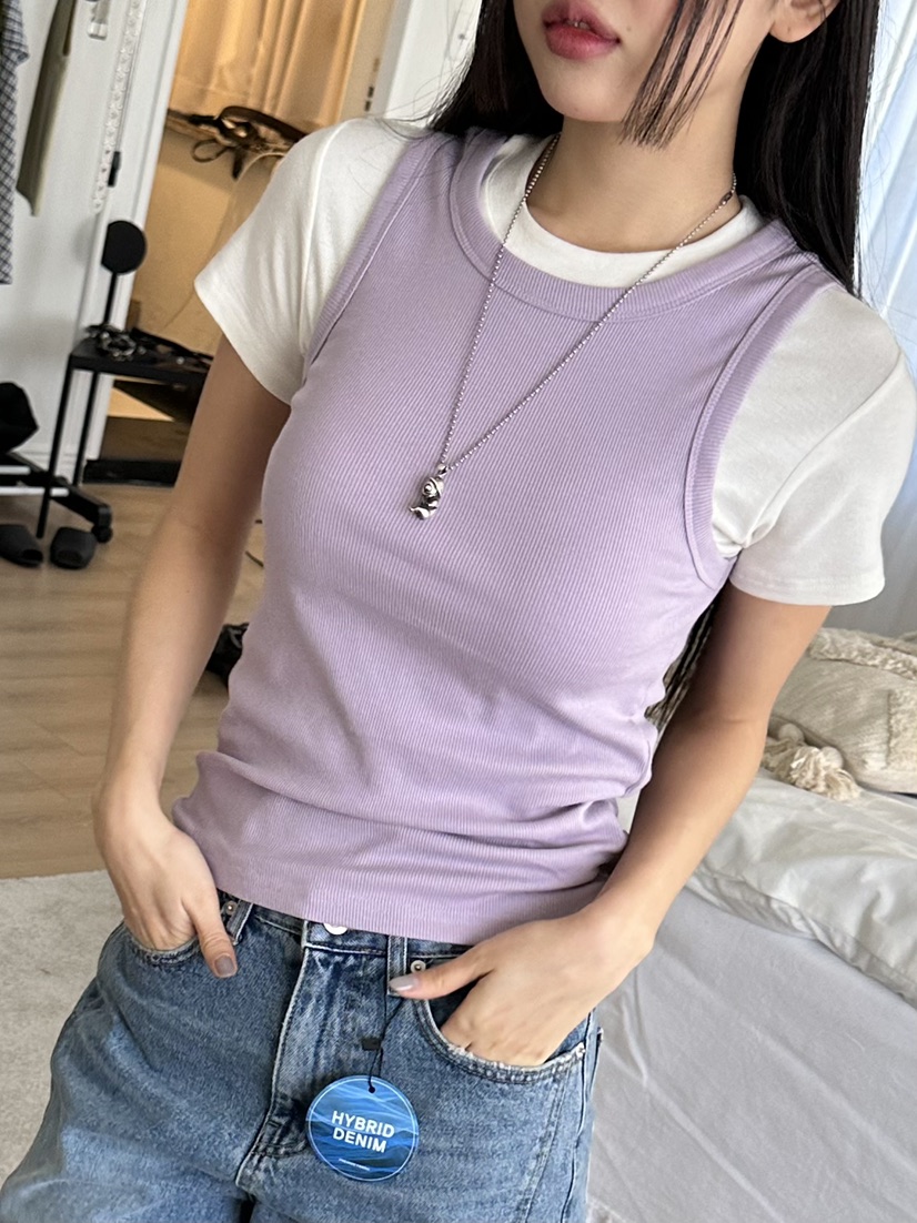 I MFACT東大門實拍女士新款時尚休閑熱賣25春夏推薦吊帶背心I MFACT吊帶/背心圖色4