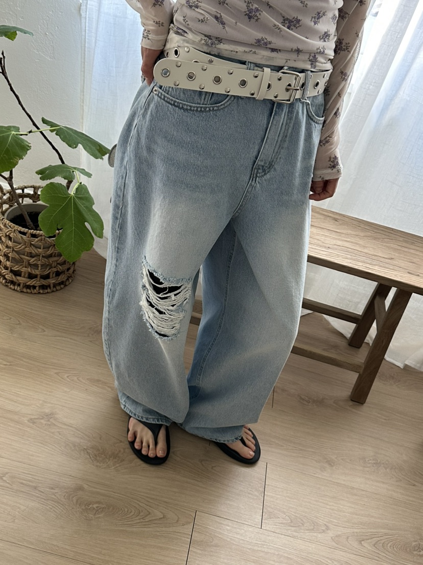 I MFACT韓國直郵女裝新款休閑真品推薦25春夏職業時尚牛仔褲I MFACT牛仔褲