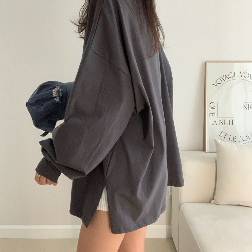 HELLO JINI韓國代購女士新品人氣25春夏熱賣休閑時尚長袖T恤HELLO JINI長袖T恤