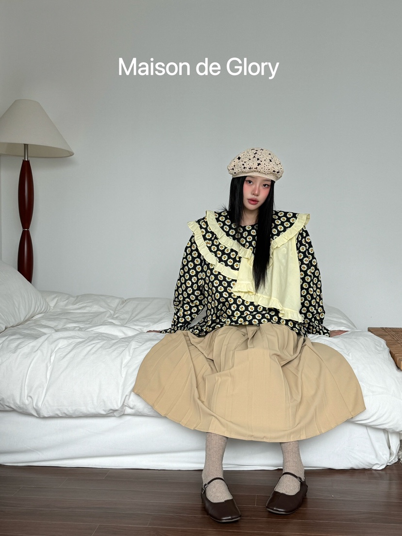 MAISONDEGLORY東大門實拍女士新品熱賣人氣時尚真品襯衫蕾絲衫MAISON DE GLORY襯衫/蕾絲衫