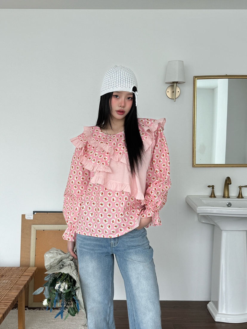 MAISONDEGLORY東大門實拍女士新品熱賣人氣時尚真品襯衫蕾絲衫MAISON DE GLORY襯衫/蕾絲衫