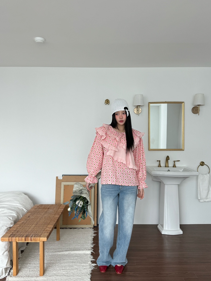 MAISONDEGLORY東大門實拍女士新品熱賣人氣時尚真品襯衫蕾絲衫MAISON DE GLORY襯衫/蕾絲衫