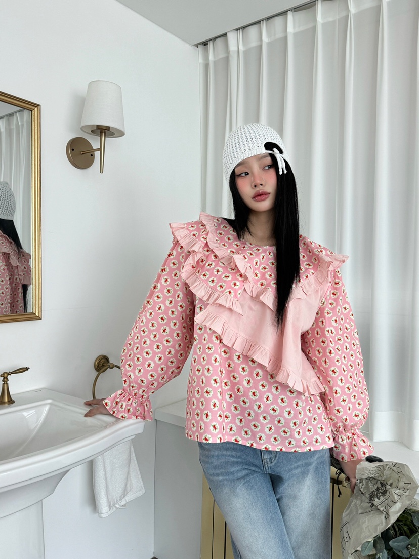 MAISONDEGLORY東大門實拍女士新品熱賣人氣時尚真品襯衫蕾絲衫MAISON DE GLORY襯衫/蕾絲衫圖色3