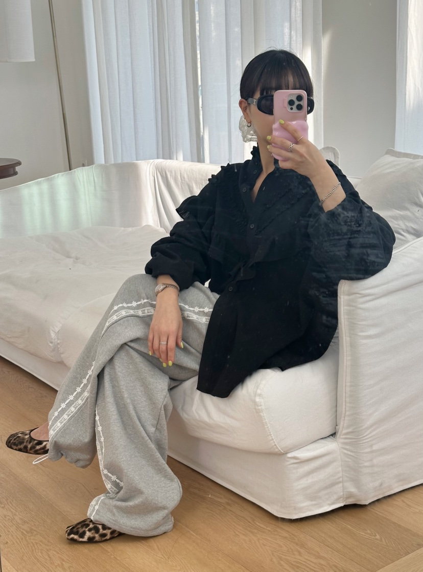 BYRING東大門代購女士新款25春夏推薦真品休閑時尚襯衫蕾絲衫BYRING襯衫/蕾絲衫