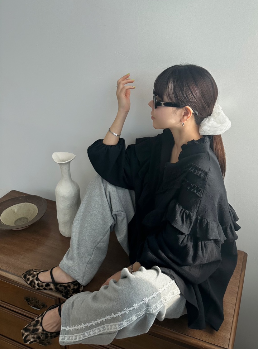 BYRING東大門代購女士新款25春夏推薦真品休閑時尚襯衫蕾絲衫BYRING襯衫/蕾絲衫