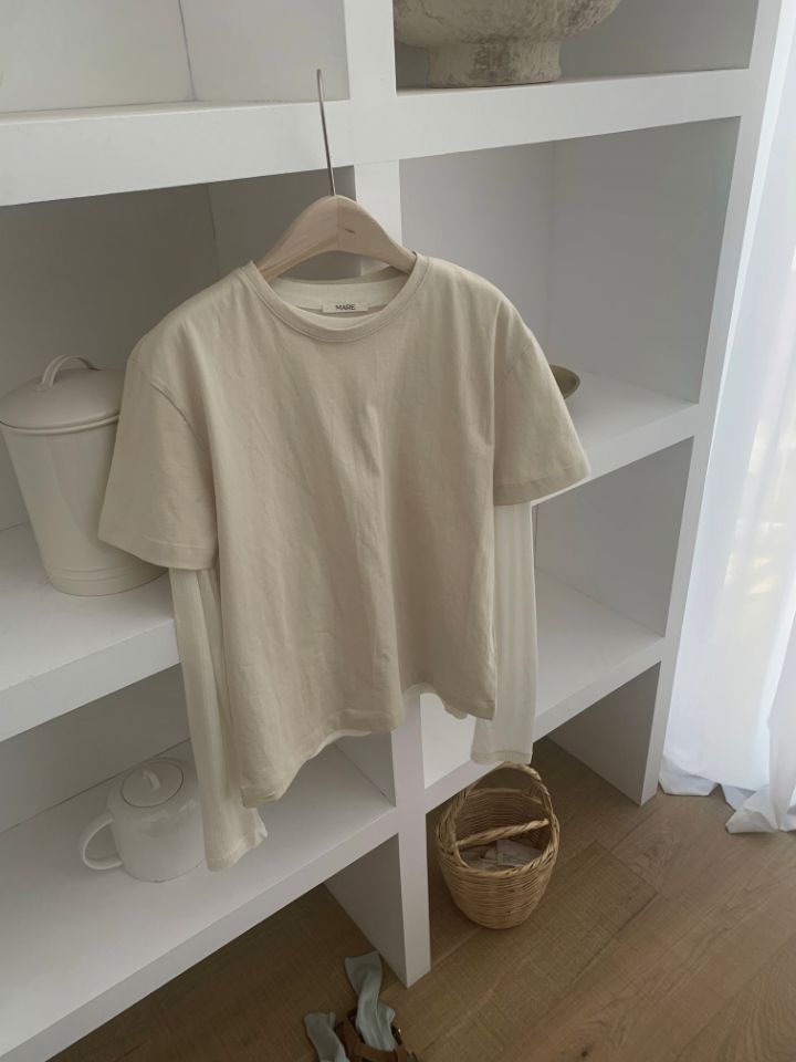MARE東大門實拍女裝新品時尚職業熱賣人氣25春夏推薦休閑T恤MARET恤圖色4