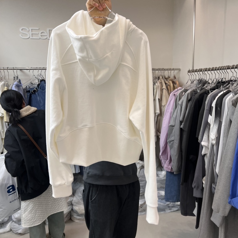 LEESEED-A東大門直郵女士新品休閑真品時尚25春夏衛衣拉鏈兜帽SEeD/LEESEED衛衣