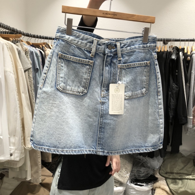 ALMOND PEPE韓國代購女裝新品真品人氣職業休閑熱賣短裙口袋ALMOND PEPE短裙圖色1