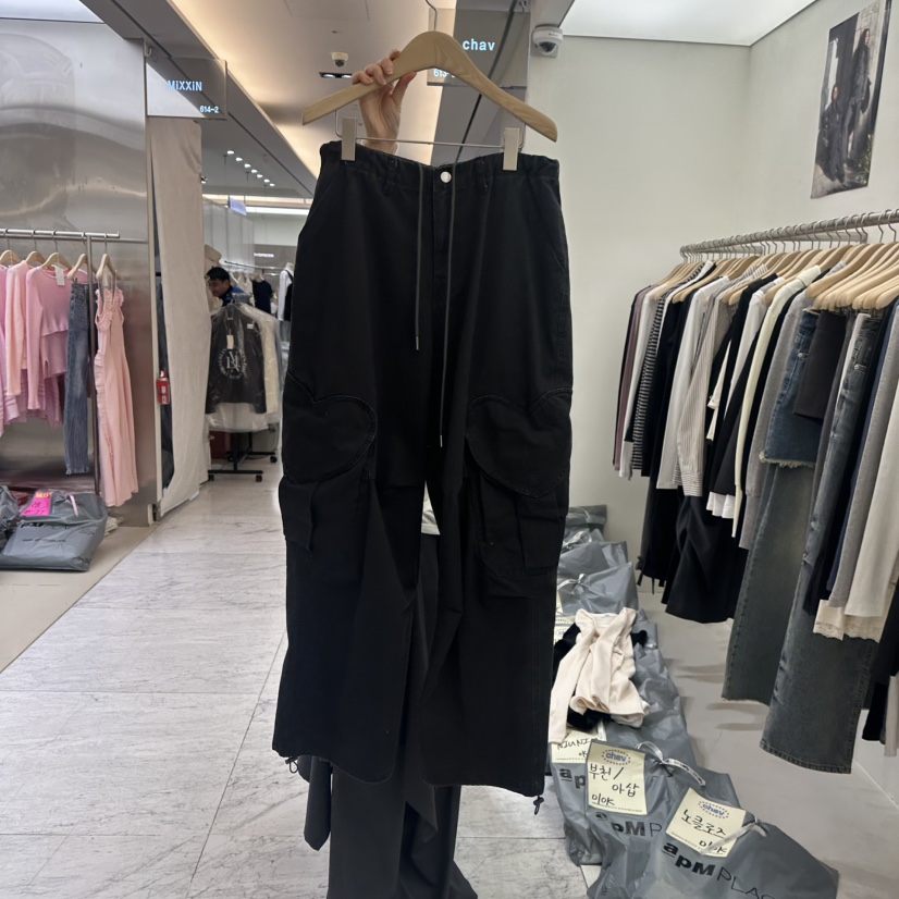CHAV韓國直郵女士新品休閑人氣真品時尚職業25春夏休閑褲工裝褲CHAV休閑褲圖色3