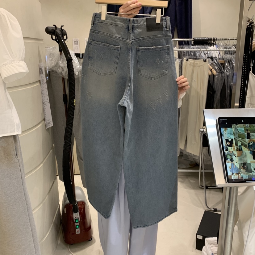SALONDEMAG韓國代購女裝新款25春夏人氣熱賣職業時尚牛仔褲SALONDEMAG牛仔褲
