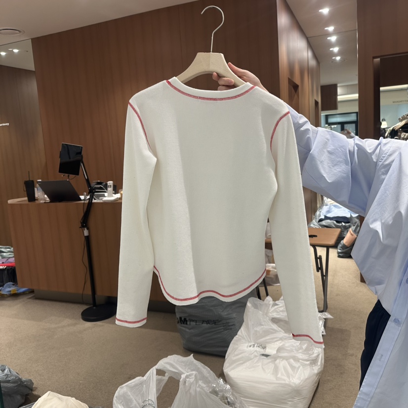 REPERTORY東大門代購女裝新品25春夏熱賣時尚職業推薦長袖T恤REPERTORY長袖T恤