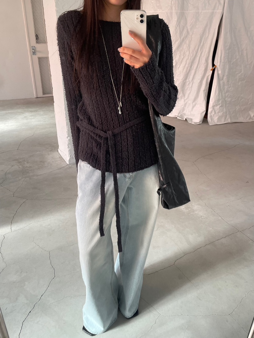 ACME東大門直郵女士新品職業熱賣推薦休閑時尚針織衫含脖帶ACME針織衫