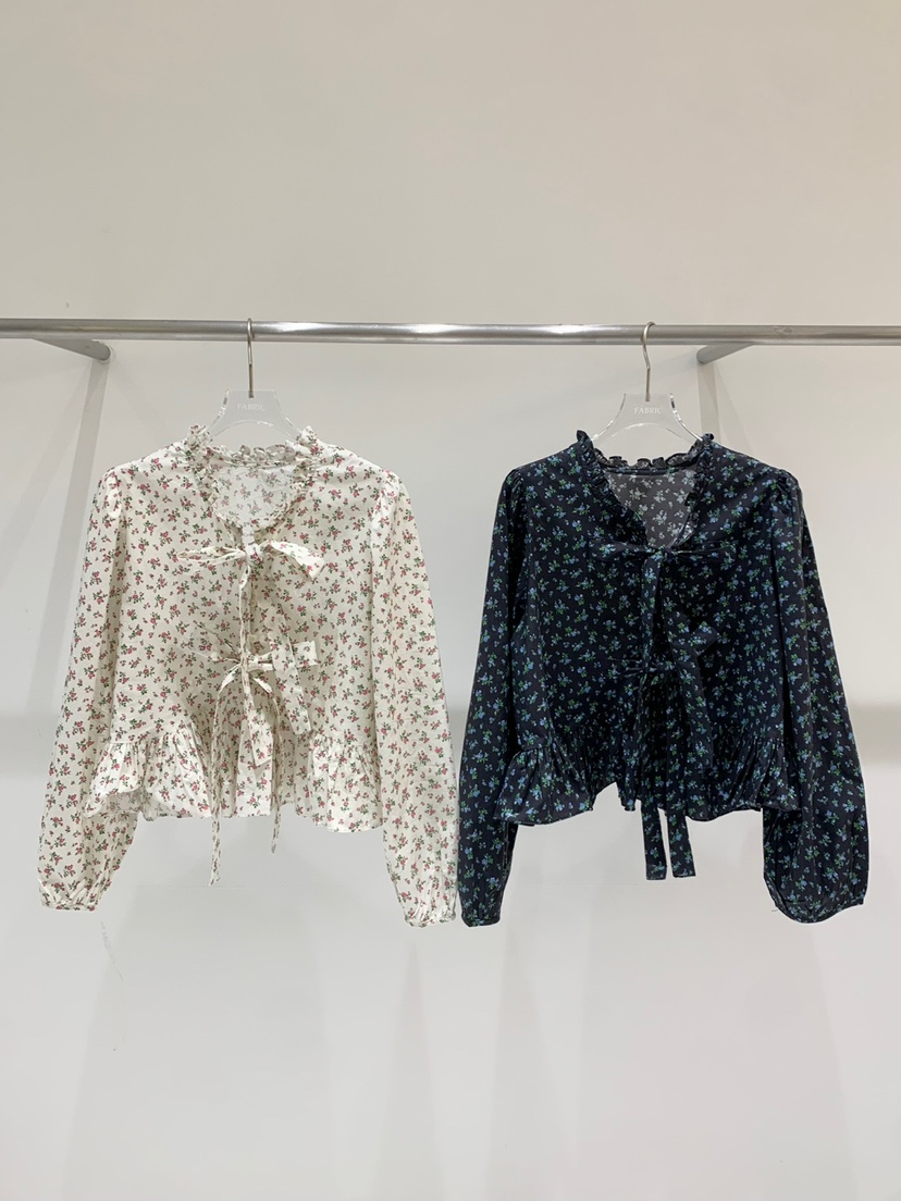 FABRIC韓國代購女士新品25春夏時尚真品職業人氣襯衫蕾絲衫FABRIC襯衫/蕾絲衫