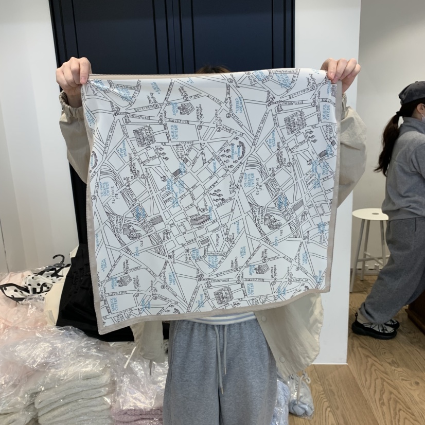 RIVEROOM韓國代購女士新款休閑職業推薦熱賣25春夏圍巾披肩RIVEROOM圍巾/披肩圖色3