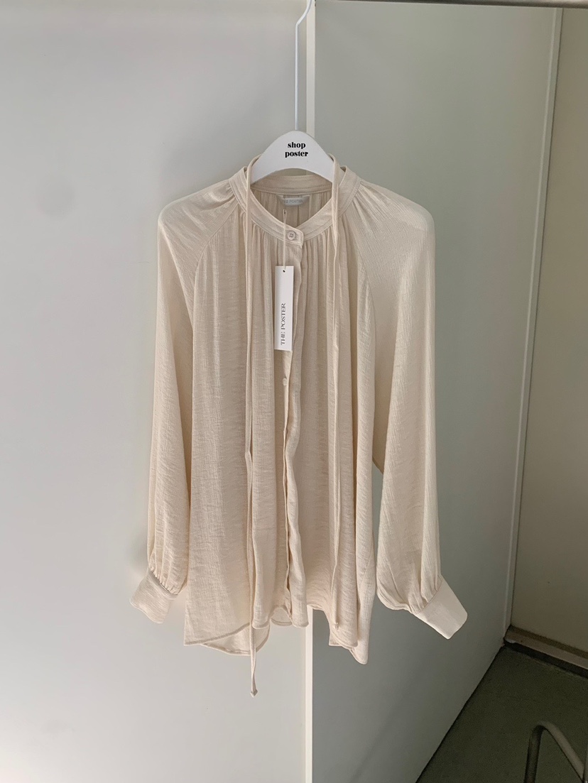 SHOP POSTER東大門實拍女裝新品時尚職業襯衫蕾絲衫含腰繩SHOP_POSTER襯衫/蕾絲衫圖色2