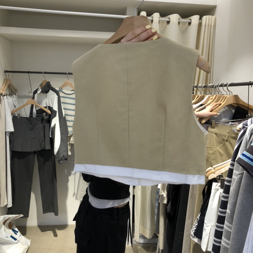 IR BIEN韓國代購女裝新品職業休閑25春夏時尚真品熱賣馬甲ir bien-A馬甲